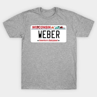 Wisconsin Weber grill vanity license plate T-Shirt